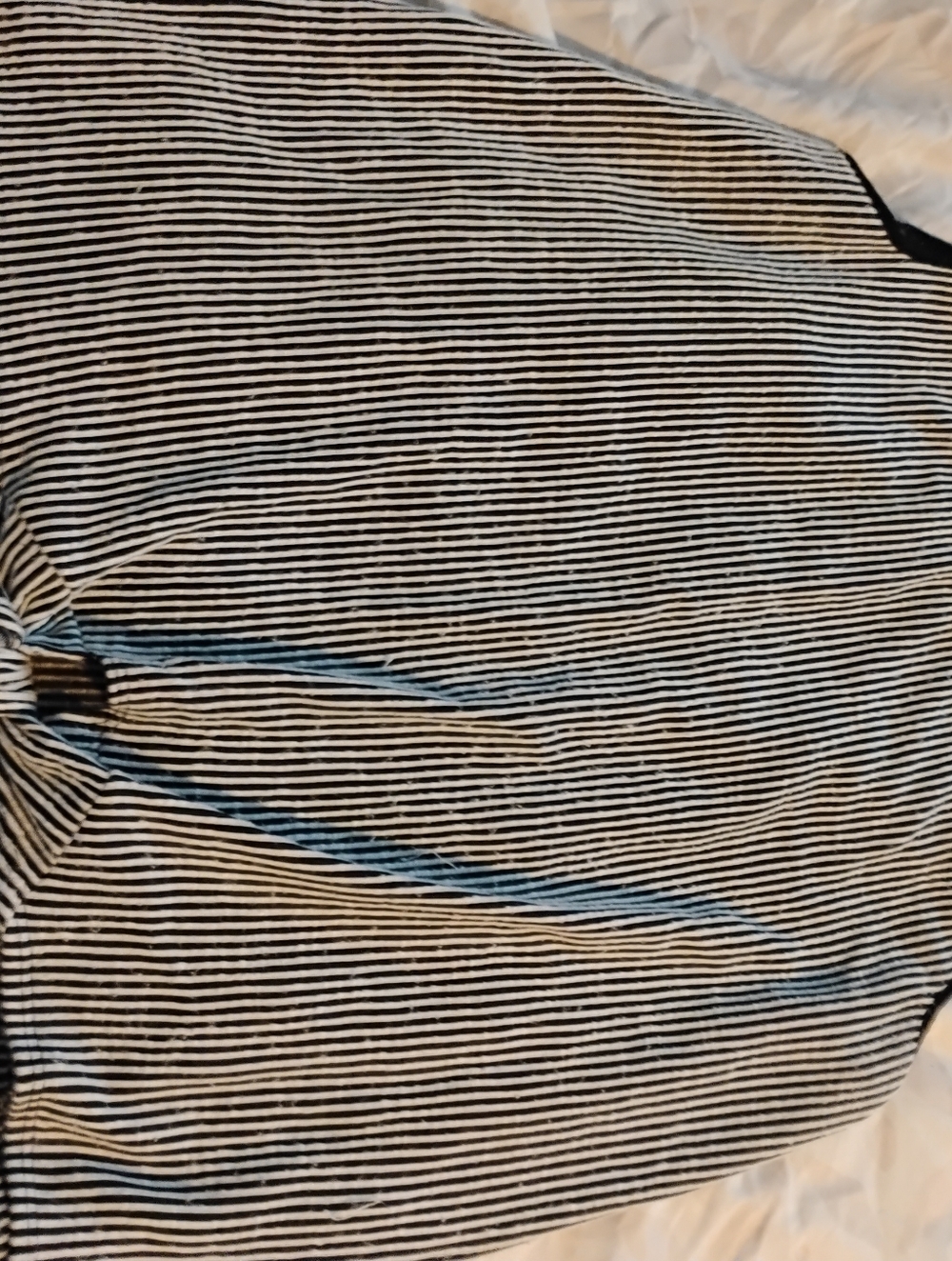 Striped Black & White Knit Top